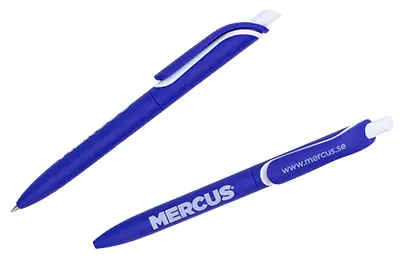 Profilerad penna med Mercus logotyp