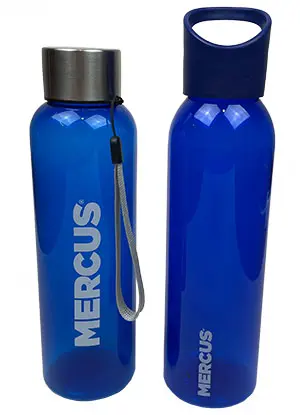 Vattenflaska med Mercus logotyp
