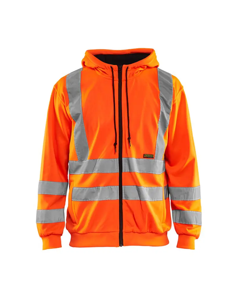 Hoodtröja Hel Zip 3346 Orange