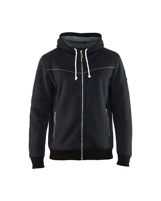 Hoodtröja Fodrad Hel Zip 4933 Svart