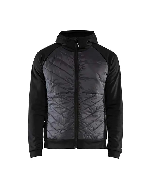 Hoodtröja Hel Zip 3463-2526 Svart/Mörkgrå