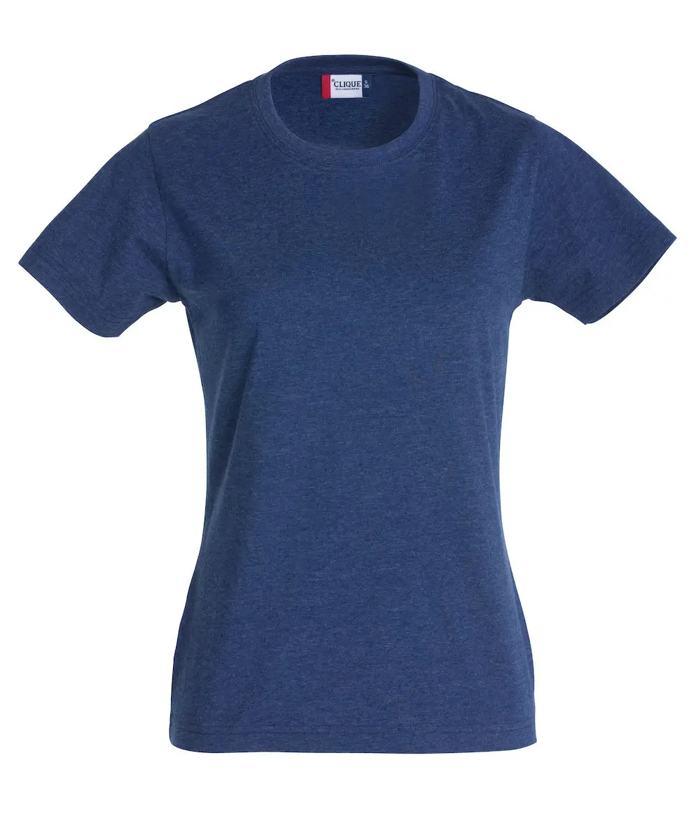 T-shirt Classic Dam blåmelerad