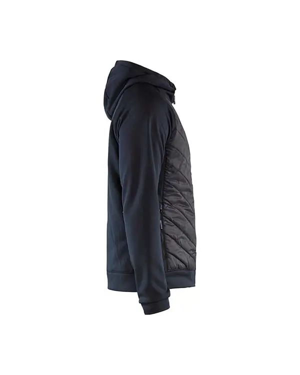 Hoodtröja 3463 m.marin/svart