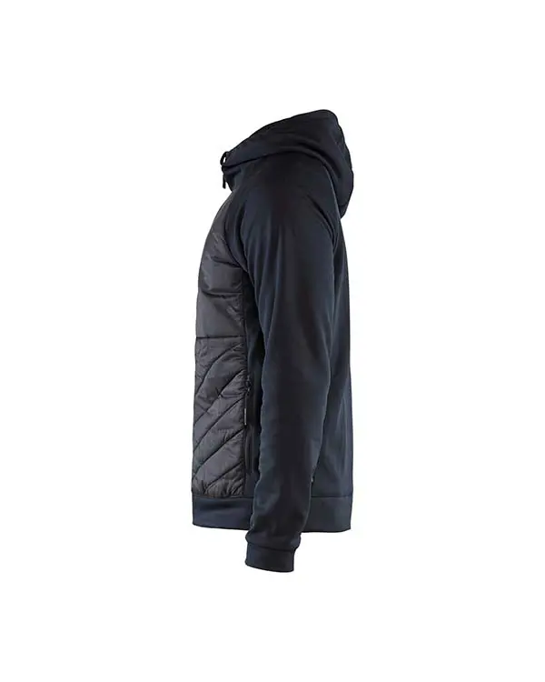 Hoodtröja 3463 m.marin/svart