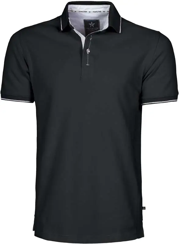 Texstar pikét-shirt PS05 svart