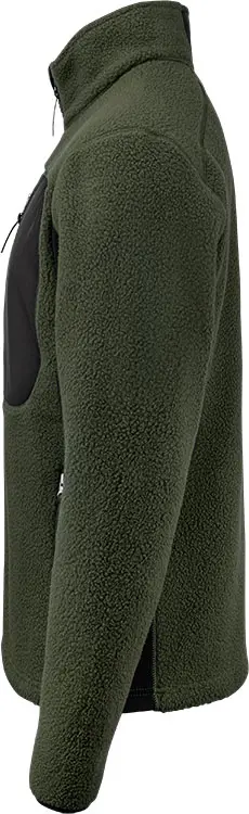 Fleecejacka FJ85 grön/svart
