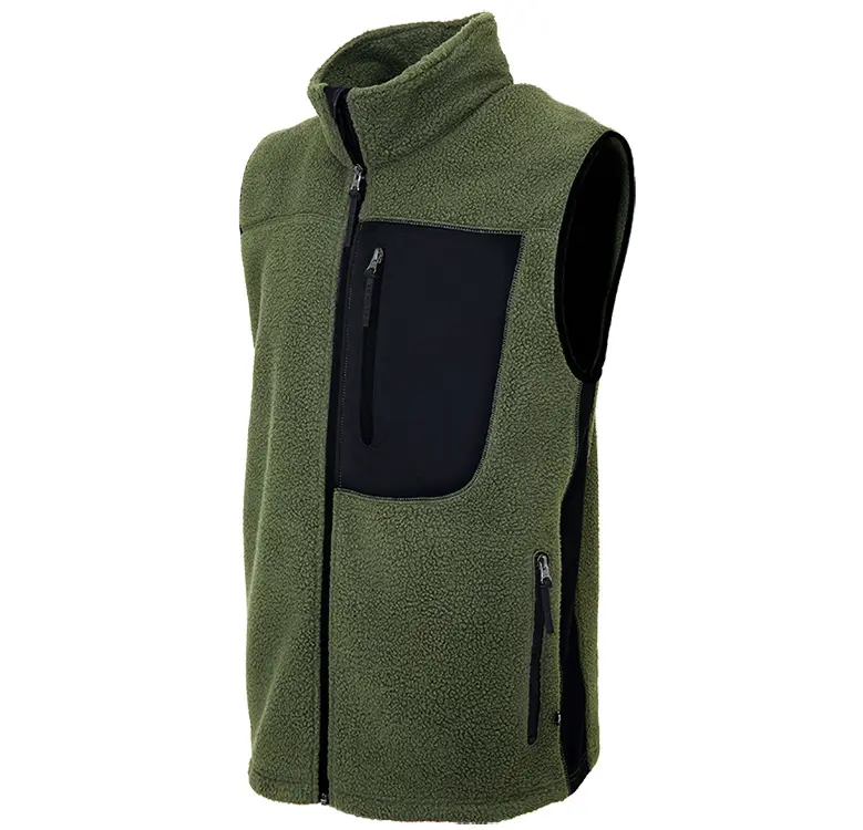 Fleeceväst FV85 grön/svart