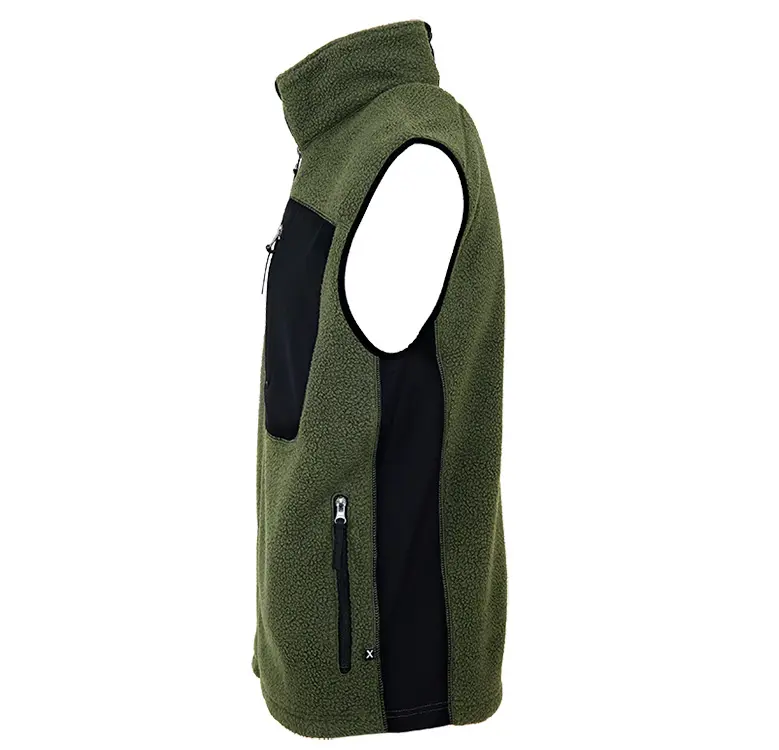 Fleeceväst FV85 grön/svart