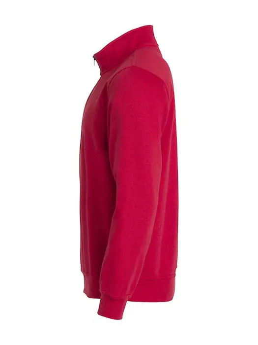 Sweatshirt Halv Zip röd