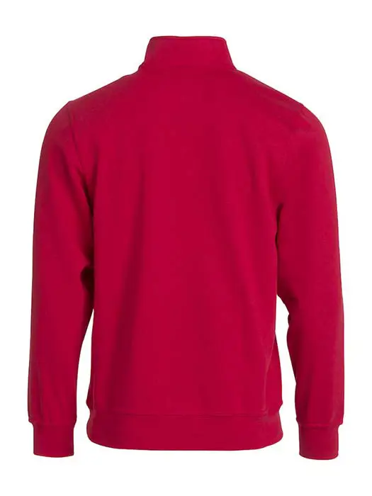 Sweatshirt Halv Zip röd