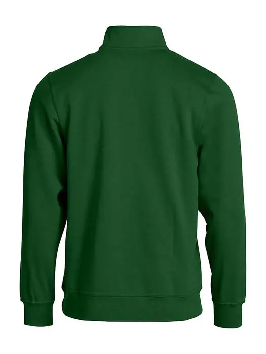 Sweatshirt Halv Zip buteljgrön