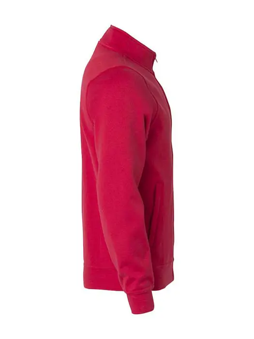 Sweatshirt Hel Zip röd