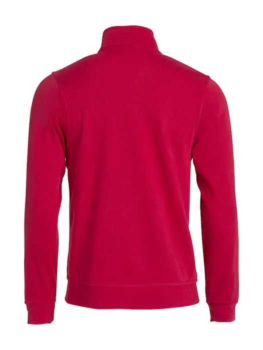 Sweatshirt Hel Zip röd