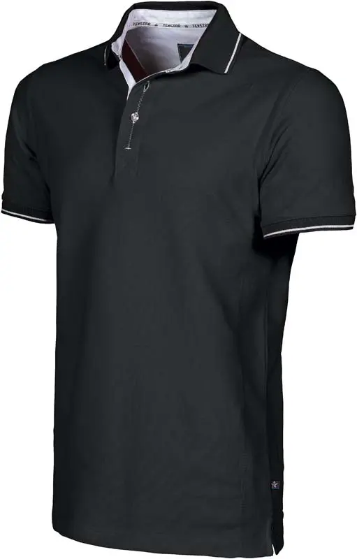 Texstar pikét-shirt PS05 svart