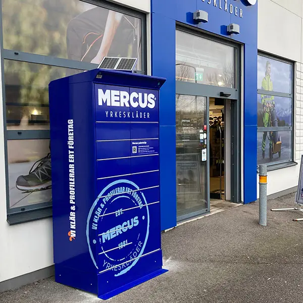 Paketskåp Mercus Yrkeskläder i Malmö